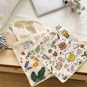 Sac fourre-tout en toile écologique pour femmes avec poches, impression de logo personnalisable, idéal pour les courses - Product Image 2