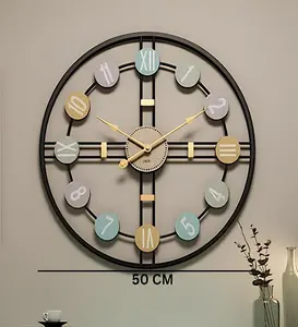 Reloj de pared de metal de diseño resistente y elegante con números claros para una lectura precisa del tiempo agrega encanto a la decoración del hogar o el lugar de trabajo - Product Image 5