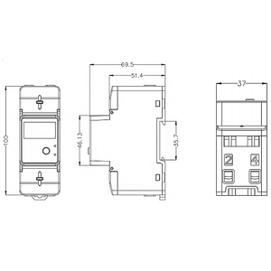 2P Single Phase Rail Type Smart Energy Meter 4G Module Remote Meter <b>Reading</b> 60A Class1 Accuracy Analog Display - Product Image 6