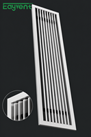 Diffuseur linéaire encastré en plâtre ABS pré-encollé pour grille de ventilation de plafond HVAC, pour la distribution d'air intérieur