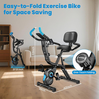 Volante de inercia de 1,6 kg de alta calidad, entrenador de bicicleta de interior estándar vertical plegable de un toque, bicicleta giratoria de ejercicio para el hogar