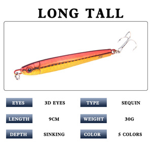 Señuelo de Pesca Artificial de Placa Metálica de 30g/9cm para Lanzamiento Largo con Láser, Cebo de Plomo para Pesca de Lubina en Agua Salada y Dulce, Equipo de Pesca con Señuelo Metálico de 120g - Product Image 4