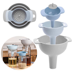 Wholesale 4pcs Kitchen Funnel Set Household Oil Transferring Tool for Spices Powder Plastic Portable Lightweight - Product Image 5