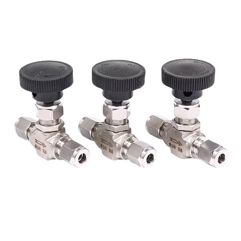 SS304 SS316 3000psi 6000psi 8 10 мм высокое давление и Температура регулятор расхода газа двойной наконечник кованый игольчатый клапан