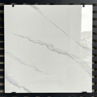 Carreaux de sol et de mur en porcelaine moderne, texture pierre, finition brillante, 600x600mm, antidérapants, résistants à l'usure et aux acides, pour hall de villa