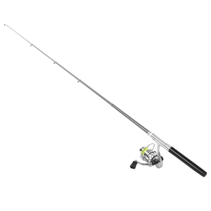 Portable <strong>Mini</strong> <strong>Pen</strong> Shape <strong>Fishing</strong> <strong>Rod</strong> Pole <strong>Pocket</strong> Retractable <strong>Fishing</strong> <strong>Rod</strong> with Reel WheelBlack - Product Image 2