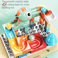 Brinquedo éducatif bricolage coloré marbre run briques bloc de grande taille brique jouet construction glissière blocs de construction ensemble pour enfants