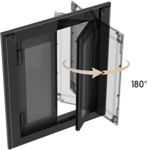 Pintu Hewan Peliharaan Ekstra Besar, Pintu Anjing Aluminium Heavy Duty Warna Abu-abu untuk Anjing hingga 200 LBS, Desain Postmodern, Buatan China - Product Image 5