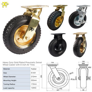 Hot Sale Custom ized 2/<span class=keywords><strong>5</strong></span>/6/8 Zoll aufblasbare Gummi Hochleistungs-Lenkräder für Hotel gepäckwagen OEM - Product Image 2