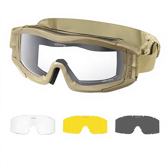 Imported Goggles Anti Fog ANSI Z87.1 Certified Impact Resistant Tactical Glasses