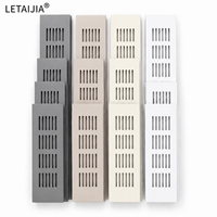 Grille de ventilation rectangulaire en alliage d'aluminium à fentes pour meuble de cuisine, armoire, panneau de circulation d'air, grille en maille