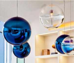 Сапфировый синий шарик из нержавеющей стали скульптура домашний Декор потолочный оконный орнамент для внутреннего свадебного торжества - Product Image 5