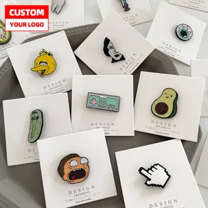 Backing Card Lustiges süßes Design Hart weich emailliertes Metall Großhandel Anstecknadeln Abzeichen Anime Custom Cartoon Emaille Pins