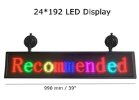 24*192 Pixs 99cm 5V Car LED Sign Board WIFI Panel de visualización programable para Centro Comercial Bus Stop Window Messages SDK