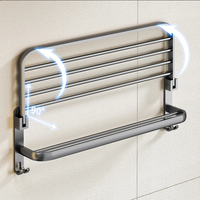 5 pièces moderne en céramique de luxe rétractable étendoir tenture murale porte-serviettes en aluminium stockage bain étagère porte-papier hygiénique
