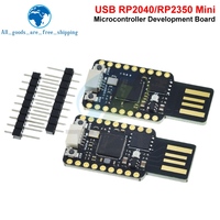 RP2040-USB RP2350-USB Papan Pengembangan Mini 4MB/16MB Flash Dual-Core RP2350A RP2040 520KB SRAM untuk Raspberry Pi PICO2