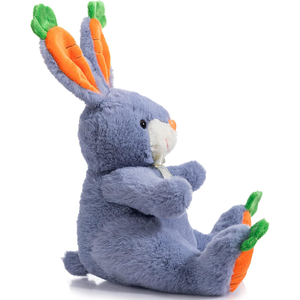 Peluche en gros : Adorable <span class=keywords><strong>lapin</strong></span> <span class=keywords><strong>bleu</strong></span> marine avec oreilles et pieds en forme de carotte, jouet en peluche de dessin animé pour cadeau de Pâques - Product Image 2
