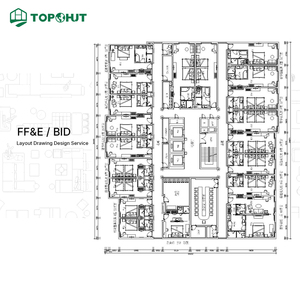 Ensemble de mobilier de <span class=keywords><strong>chambre</strong></span> <span class=keywords><strong>d</strong></span>'hôtel TOPOHUT en bois de noyer et cuir pour la rénovation <span class=keywords><strong>d</strong></span>'hôtels <span class=keywords><strong>d</strong></span>'affaires de type boutique, projet FF&E en gros - Product Image 6