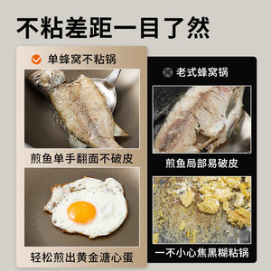 Titanium Non-Stick Frying Pan 304 Stainless Steel Three-Layer Bottom Induction Compatible Wok - Product Image 4
