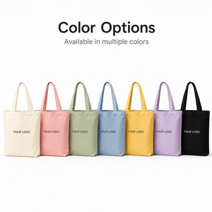 Custom Logo Durable Canvas Tote <b>Bag</b> Reusable Shopping <b>Bag</b> With Reinforced Handles Inner Lining Multiple <b>Sizes</b> And Colors - Product Image 6