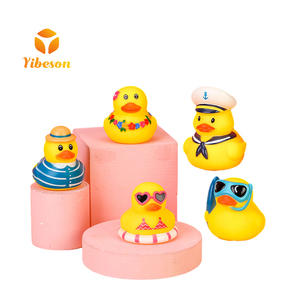 High Quality Baby Bath Toy Eco Friendly PVC Bulk Yellow Swimming Ring Diving Sailor Ship Captain Uniform Cowboy <b>Rubber</b> <b>Duck</b> - Product Image 1