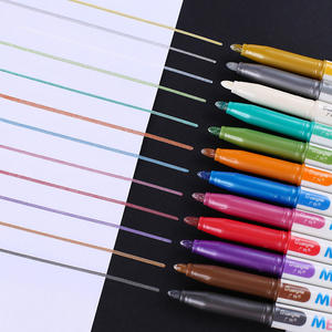12pcs marqueurs de peinture métallique carte-cadeau d'anniversaire faisant un stylo de couleur métallique - Product Image 3