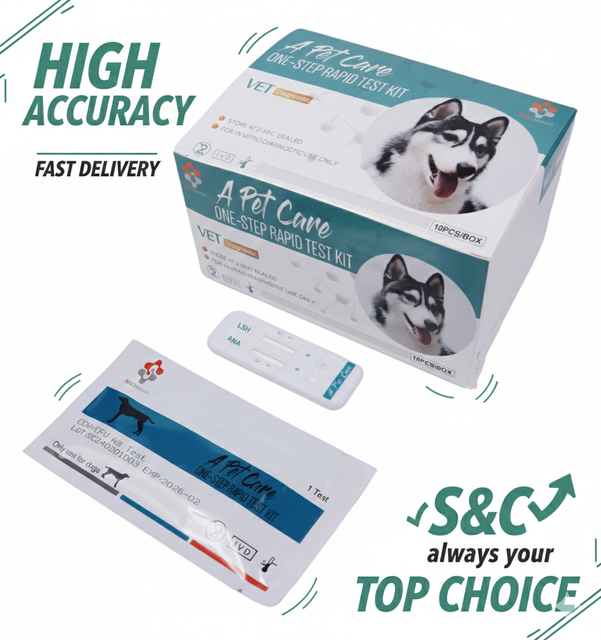 A Pet Care High Accuracy Rapid Veterinary EHR+ANA+CHW 3 Way Dog Tests Anaplasma