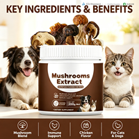 Complément alimentaire aux champignons et probiotiques pour chiens et chats – Mélange exclusif de champignons – Poudre riche en protéines à absorption rapide – Renforce l'immunité chez les adultes