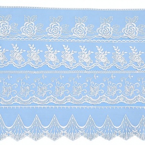 Nouvelle conception écologique, dentelle brodée vintage florale de 10 cm, 100% polyester, garniture en guipure, tissu pour vêtements - Product Image 3
