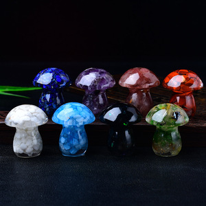 Toptan doğal kristal ezilmiş taş reçine mantar moda trendi DIY ev dekorasyon tahsil promosyon süsler - Product Image 4