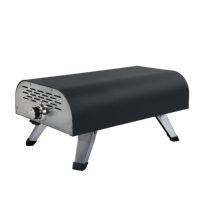 Four à pizza au gaz extérieur en acier inoxydable résistant aux hautes températures de luxe Pierre en cordiérite pour barbecue Voyage Camping Compact