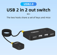 Commutateur USB 2.0 manuel FJGEAR U202 2 entrées 2 sorties avec contrôleur de bureau pour PC, ordinateur portable, imprimante, scanner, maison, bureau