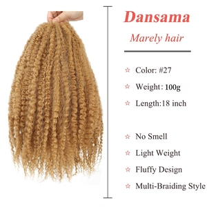 Cheveux tressés Marley Twist <span class=keywords><strong>Tresses</strong></span> synthétiques au crochet Kinky Curly Twists cubains et sénégalais <span class=keywords><strong>Tresses</strong></span> afro au crochet - Product Image 2