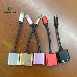 Nuevo convertidor 2 en 1 para carga rápida y adaptador de conector de audio para auriculares para Cable Jack de 3,5mm tipo C Cable de carga personalizado - Product Image 2