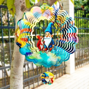 Molinillo de Viento Metálico 3D para Exteriores, 12 Pulgadas, Molinillos de Viento Colgantes 3D, Escultura de Viento para Jardín, Adornos para Jardín Exterior - Product Image 4