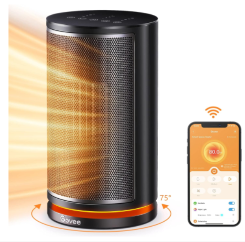Indoor Smart Space Heater 75 Swing Portable Ceramic Electric Heater
