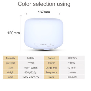 Difusor de Aromas Muji de 500 ml, Blanco, con Alimentación USB, Luz y Control de Vaporización para Uso Doméstico - Product Image 5