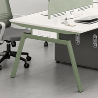 Ensemble de chaises de bureau pour le personnel moderne et simple Combinaison panneau en bois pour 2 personnes et quatre