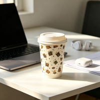 Gobelets en papier jetables écologiques à double paroi, imperméables, de qualité alimentaire, biodégradables et compostables, avec technologie de mousse APP