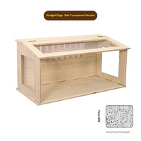 Cage pour hamster en bois massif avec toit ouvrant, habitat d'escalade à température contrôlée pour petits animaux