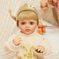 Fabrik-Großhandelspreis 22 Zoll Realistische Baby-Reborn-Puppe mit 3D-Haut Lebensechte Mädchen-Silikon-Vinyl-Reborn-Puppen für Mädchen