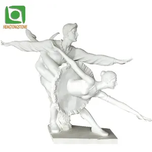 Мраморная статуэтка в натуральную величину, Белая Мраморная танцевальная Статуэтка для мужчин и женщин