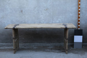 Tavolino da Caffè Antico Cinese in Legno <span class=keywords><strong>con</strong></span> Rivetti - Product Image 6