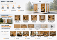 Maison modulaire d'angle en aluminium personnalisable et étanche, bureau, boutique, coin petit-déjeuner ensoleillé, cabane préfabriquée, espace de loisirs à montage rapide
