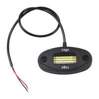 Luz LED profesional a prueba de agua de alta luminosidad, 48 LED, color blanco puro, carcasa metálica, luz LED para roca a prueba de agua, color blanco puro.