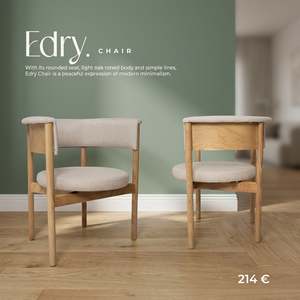 Chaise de salle à manger rembourrée de style minimaliste moderne avec cadre et assise en bois arrondis pour salles à manger et bars - Product Image 2