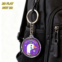 Porte-clés en acrylique Canard Survivant pour Réunions Sociales, Accessoire Humoristique pour Introverts, pour Clés, Sacs et Sacs à Dos, Design à Bords Transparents