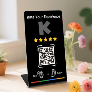 ป้ายแสดงข้อมูลโซเชียลมีเดียแบบไร้สัมผัสอัจฉริยะ NFC ขนาด A5 พร้อมคิวอาร์โค้ดแบบกำหนดเอง ป้ายแสดงข้อมูล NFC สำหรับรีวิว Google พร้อมขาตั้ง - Product Image 5