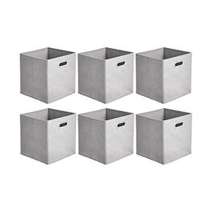 Collapsible Fabric Storage <b>Cubes</b> with Handles and Versatile <b>Light</b> Grey for Clothing - Product Image 1