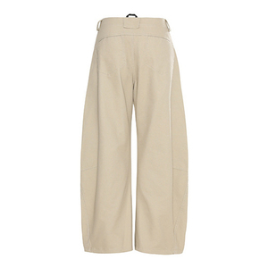Pantalon <span class=keywords><strong>banane</strong></span> style décontracté américain rétro pour hommes haute qualité Baggy jambe incurvée mi personnalisable lavé à la mode marque teint uni 298 - Product Image 4
